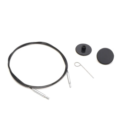 Knitpro 360 tynn vaier - Svart